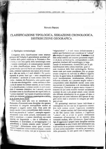 classificazione tipologica, seriazione cronologica, distribuzione