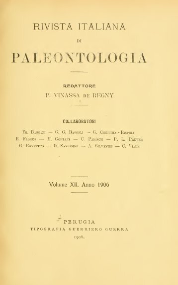 Rivista italiana di paleontologia e stratigrafia