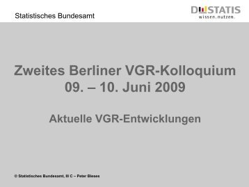 Aktuelle VGR-Entwicklungen - Amt für Statistik Berlin-Brandenburg