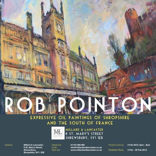 expressive oil paintings of shropshire and the south of ... - Rob Pointon