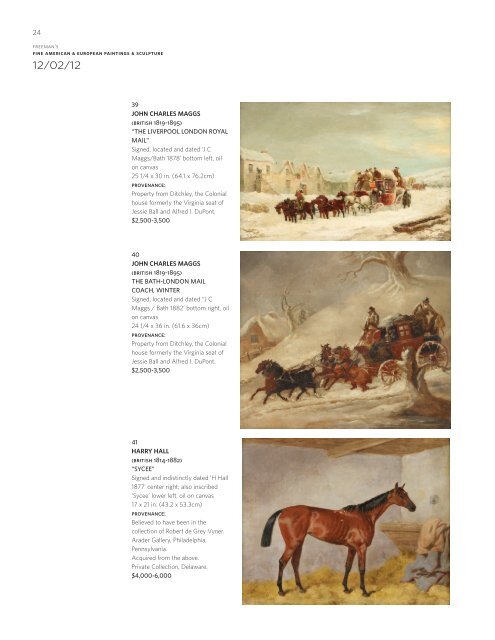 Fine American & European Paintings & Sculpture 12/02/12