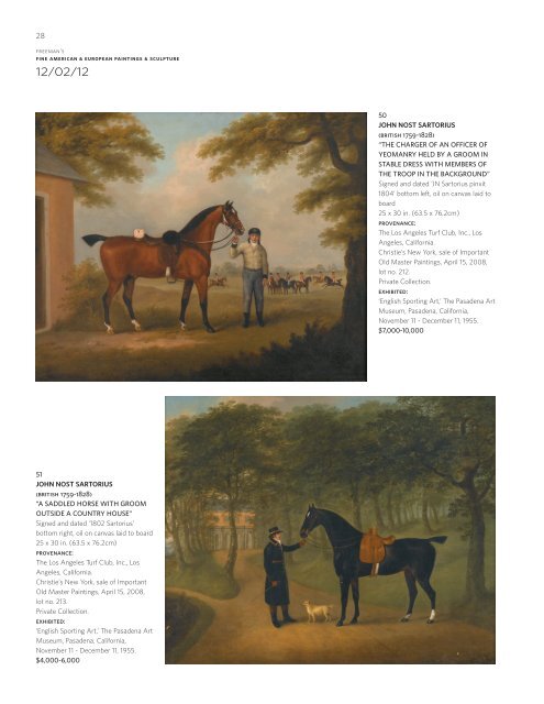 Fine American & European Paintings & Sculpture 12/02/12