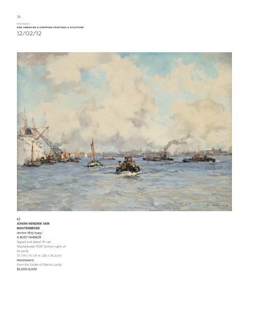 Fine American & European Paintings & Sculpture 12/02/12