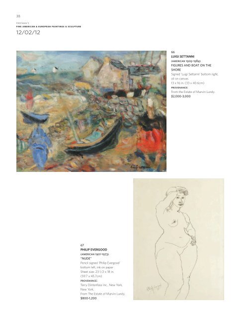 Fine American & European Paintings & Sculpture 12/02/12