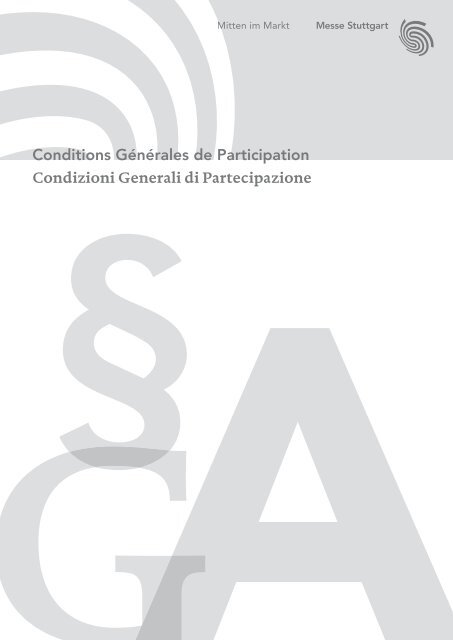 Conditions Générales de Participation Condizioni Generali di ...