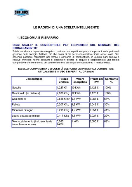 Scarica le FAQ in formato pdf - Sideros