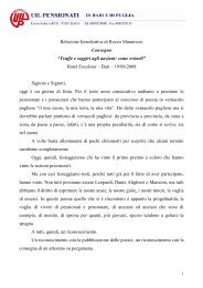 Relazione introduttiva di Rocco MATAROZZO - Uil Pensionati di Bari ...