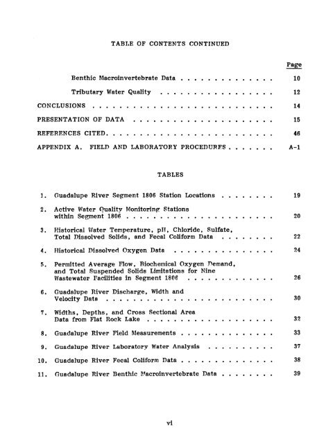 Intensive Survey of the Guadalupe River Segment 1806