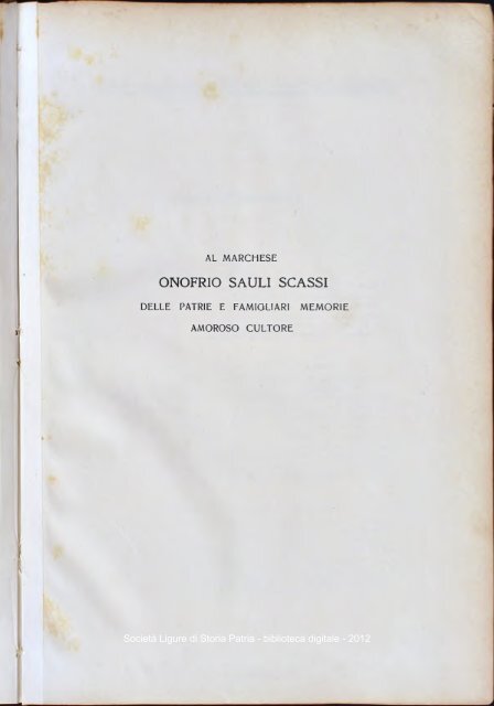 ONOFRIO SCASSI - Società Ligure di Storia Patria