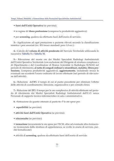 Tempi Medi di Attività Modalità di Esecuzione Nomenclatore delle ...