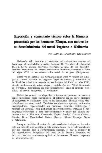 Exposición y comentario técnico sobre la Memoria ... - Aranzadi