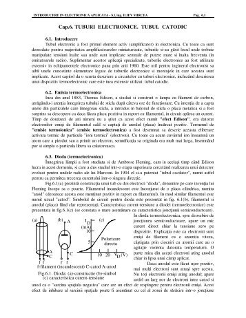 Cap.6. TUBURI ELECTRONICE. TUBUL CATODIC