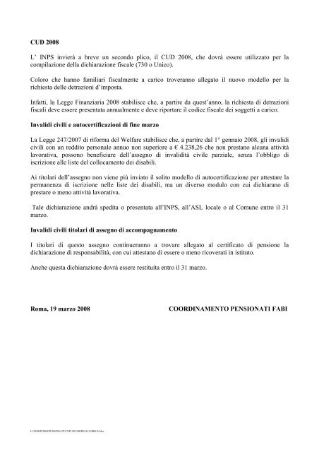 MODELLO OBIS INPS SCARICARE