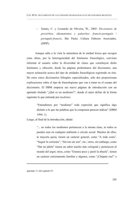 ESBOZO DE UN DICCIONARIO DE LOCUCIONES VERBALES ...