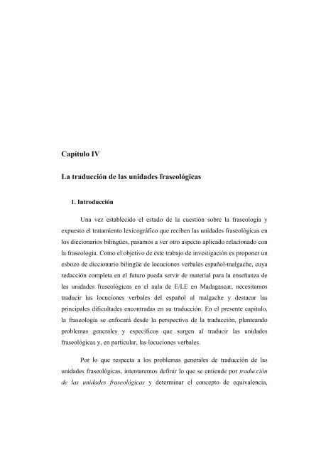 ESBOZO DE UN DICCIONARIO DE LOCUCIONES VERBALES ...