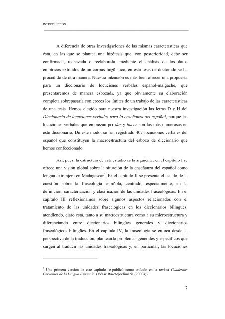 ESBOZO DE UN DICCIONARIO DE LOCUCIONES VERBALES ...