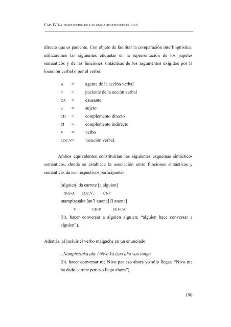 ESBOZO DE UN DICCIONARIO DE LOCUCIONES VERBALES ...