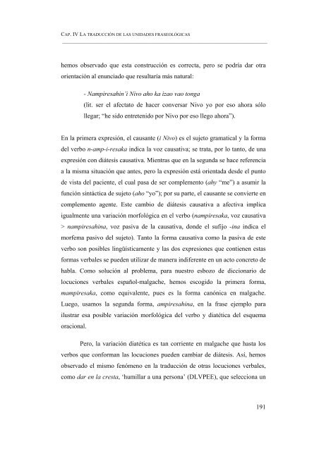 ESBOZO DE UN DICCIONARIO DE LOCUCIONES VERBALES ...