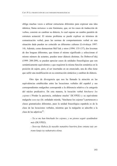 ESBOZO DE UN DICCIONARIO DE LOCUCIONES VERBALES ...