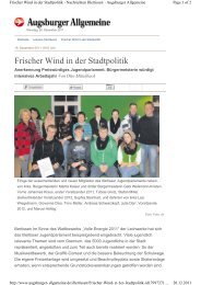 Frischer Wind in der Stadtpolitik - FW Illertissen