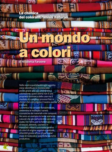 La chimica dei coloranti tessili naturali - Inca - Consorzio ...