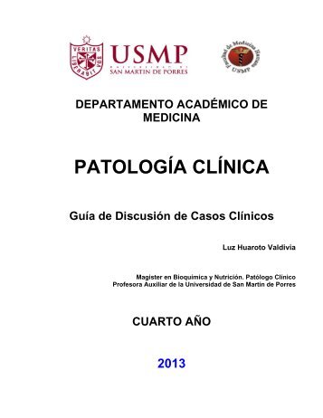 PATOLOGÍA CLÍNICA - Facultad de Medicina Humana ...