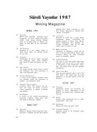 Süreli Yayınlar 1 9 8 7 Mining Magazine