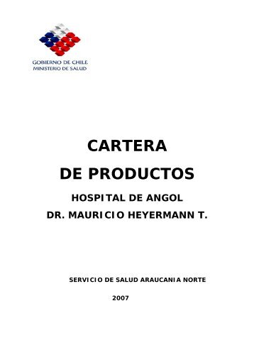 DEFINICIN DE LA CARTERA DE PRODUCTOS - Hospital de Angol