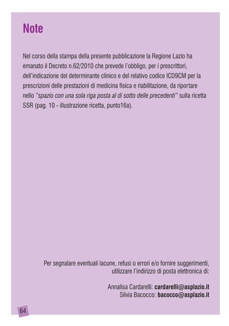 La Prescrizione di Prestazioni Specialistiche Ambulatoriali