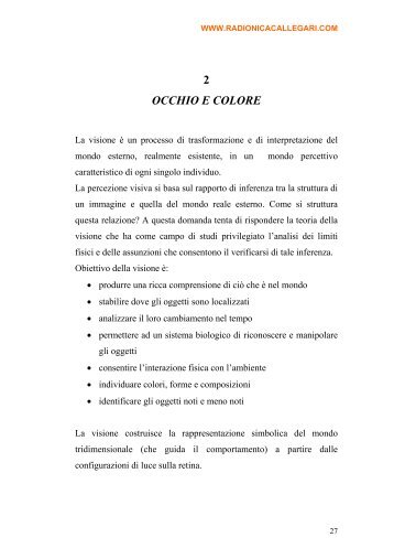 Fisica e chimica della percezione del colore - Radionica Callegari