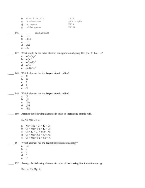 AP Chemistry-midterm review - Quia