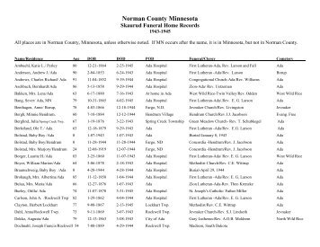 Skaurud Funeral Home Records 1943- - RootsWeb