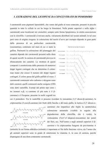 Estrazione del licopene da concentrato di pomodoro