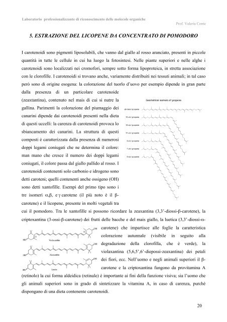 Estrazione del licopene da concentrato di pomodoro