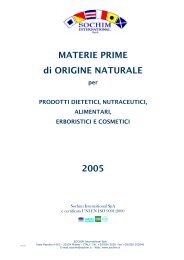 MATERIE PRIME di ORIGINE NATURALE 2005 - Sochim