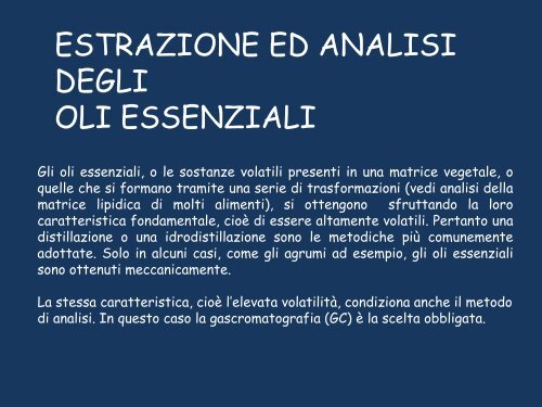 olli essenziali - Corso di laurea in tecniche della prevenzione nell ...