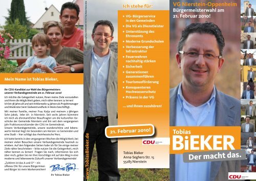 VG Nierstein-Oppenheim Bürgermeisterwahl am 21. Februar 2010!