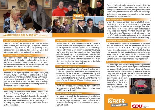 VG Nierstein-Oppenheim Bürgermeisterwahl am 21. Februar 2010!