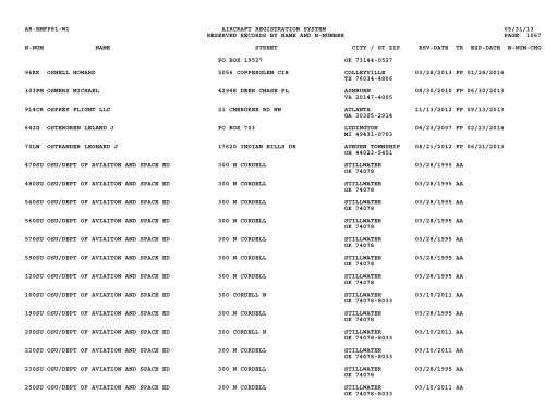 Resv Recs Name N-num - Flight Standards Service-Civil Aviation ...