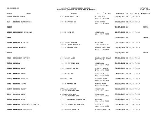 Resv Recs Name N-num - Flight Standards Service-Civil Aviation ...