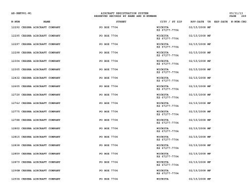 Resv Recs Name N-num - Flight Standards Service-Civil Aviation ...