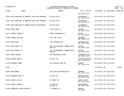 Resv Recs Name N-num - Flight Standards Service-Civil Aviation ...