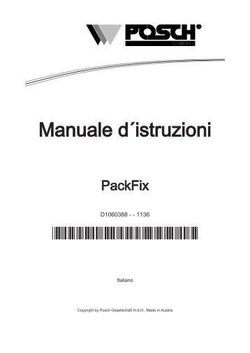 Manuale d´istruzioni - Posch