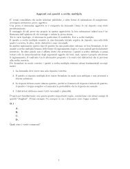 Appunti sui quesiti a scelta multipla - Dipartimento di Matematica e ...