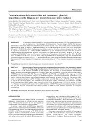 Determinazione della mesotelina nei versamenti pleurici - ELAS Italia