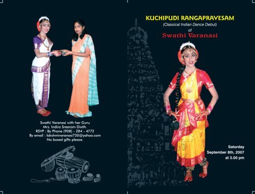 KUCHIPUDI RANGAPRAVESAM Swathi Varanasi - Center for ...