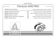 Horizon 600/900 Owners' Manual - Lewmar