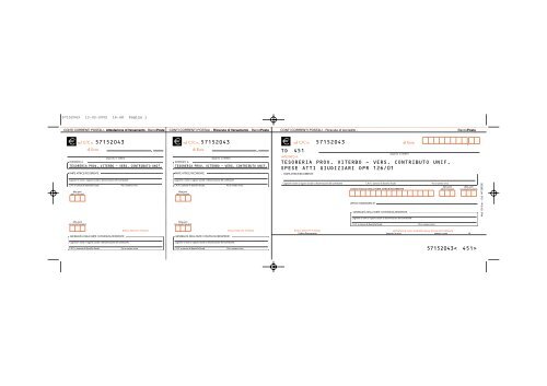 bollettino di conto corrente postale - Ordine degli Avvocati di Ivrea