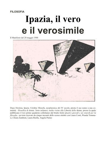 FILOSOFIA Ipazia, il vero e il verosimile - Giardino dei Ciliegi