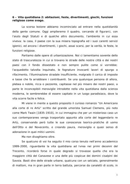 Pagine di vita nel Canavese del basso Medioevo - Uni3 Ivrea